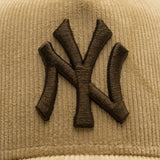 New York 9Forty Camel Cord A-Frame Snapback - Beige