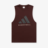 Basketball Logo Tank - Burgundy