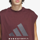 Basketball Logo Tank - Burgundy