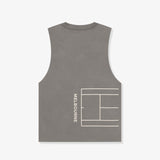 Hybrid Full Court Oversized Tank - Washed Grey