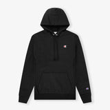 Reverse Weave Small C Hoodie - Black