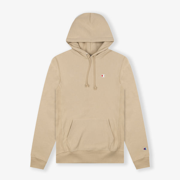 Reverse Weave Small C Hoodie Beige Throwback
