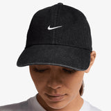 Club Unstructured Denim Cap - Black