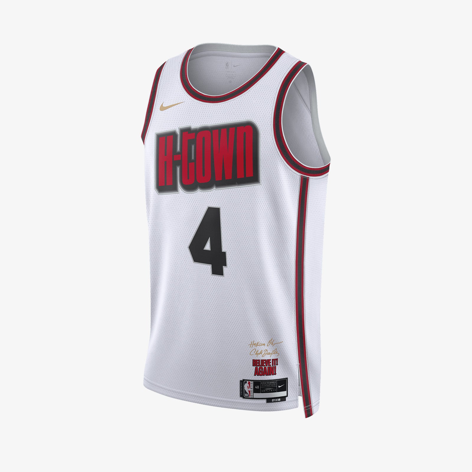 Jalen Green Houston Rockets 2024 25 City Edition Swingman Jersey Whi Throwback