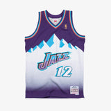 John Stockton Utah Jazz 96-97 HWC Swingman Jersey - Purple