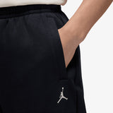 Brooklyn Fleece Oversized Open-Hem Pants - Black/Sail