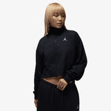 Brooklyn Fleece Women's 1/4 Zip Women's Sweatshirt - Black/White