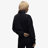 Brooklyn Fleece Women's 1/4 Zip Women's Sweatshirt - Black/White