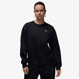 Brooklyn Fleece Women's Crew Sweatshirt - Black/White