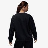 Brooklyn Fleece Women's Crew Sweatshirt - Black/White