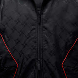 Brooklyn Printed Draft Jacket - Black/Gym Red