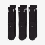 Essential Crew Socks (3 Pairs) - Black
