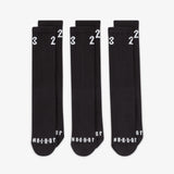 Essential Crew Socks (3 Pairs) - Black
