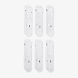 Everyday Cushioned Crew Socks (6 Pairs) - White/Black