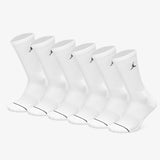 Everyday Cushioned Crew Socks (6 Pairs) - White/Black