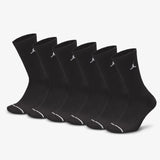Everyday Cushioned Crew Socks (6 Pairs) - Black/White