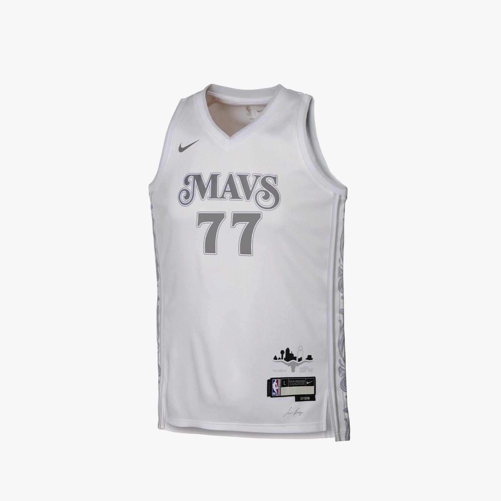 Luka Doncic Dallas Mavericks 2024 25 City Edition Youth Swingman Jerse Throwback