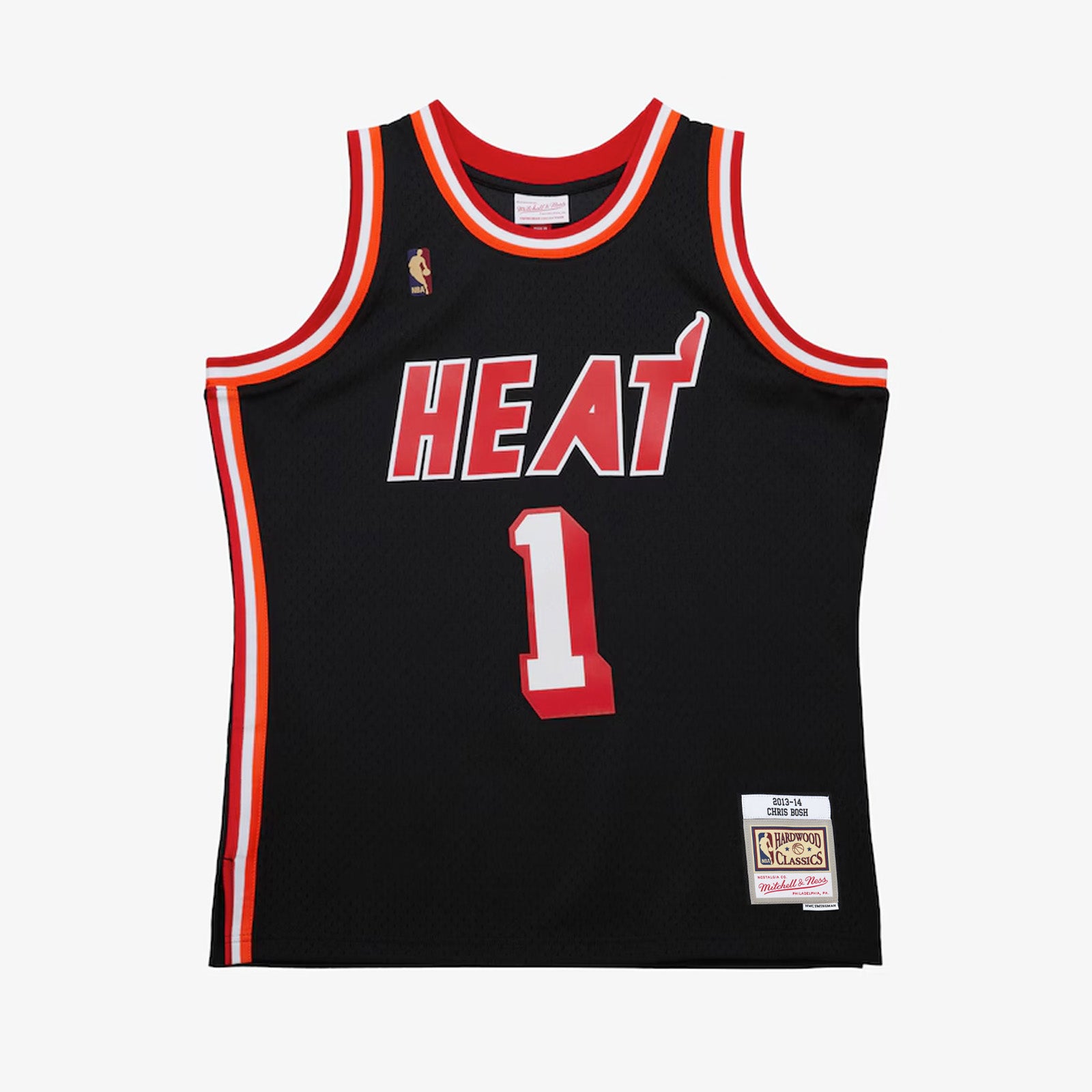 Chris Bosh Miami Heat 13 14 HWC Swingman Jersey Black Throwback