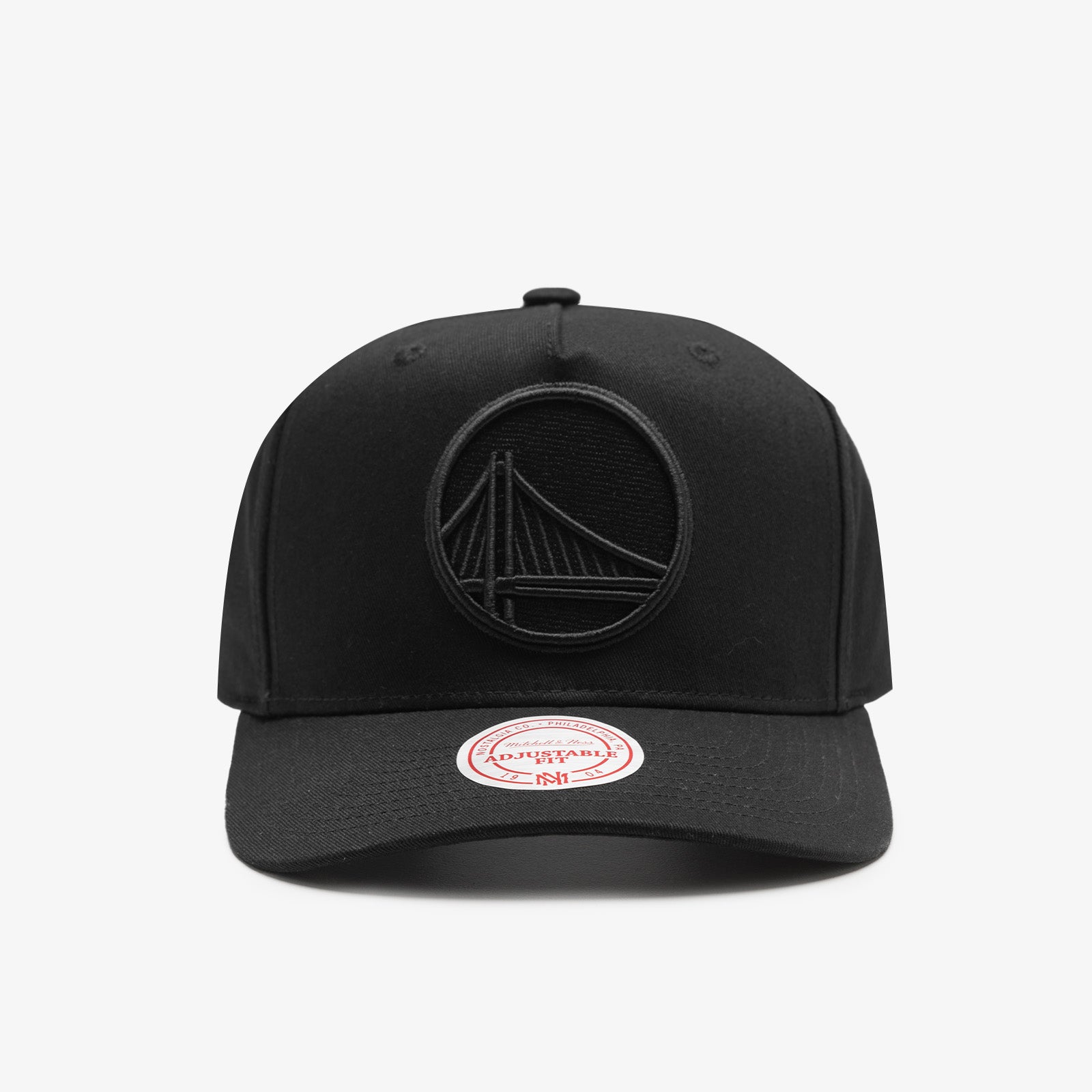 Golden State Warriors All Black Team Logo Snapback Black Throwback