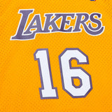 Pau Gasol Los Angeles Lakers 09-10 HWC Swingman Jersey - Yellow