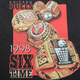 Chicago Bulls 6 Rings Boxy Muscle Tank - Black