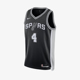 De'Aaron Fox San Antonio Spurs Icon Edition Swingman Jersey - Black