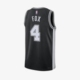 De'Aaron Fox San Antonio Spurs Icon Edition Swingman Jersey - Black