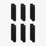 Everyday Cushioned Training Crew Socks (6 Pairs) - Black/White