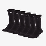 Everyday Cushioned Training Crew Socks (6 Pairs) - Black/White