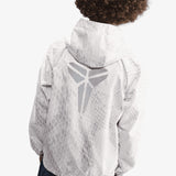 Kobe Lightweight Woven Youth Jacket - White/Reflective Silver