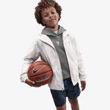 Kobe Lightweight Woven Youth Jacket - White/Reflective Silver