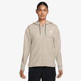 Sabrina Dri-FIT Full-Zip Women's Hoodie - Orewood Brown/Washed Coral/Sail