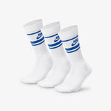 Sportswear Dri-FIT Everyday Essential Crew Socks (3 Pairs) - White/Game Royal