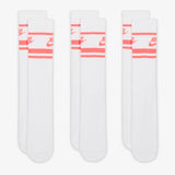 Sportswear Dri-FIT Everyday Essential Crew Socks (3 Pairs) - White/Hot Punch