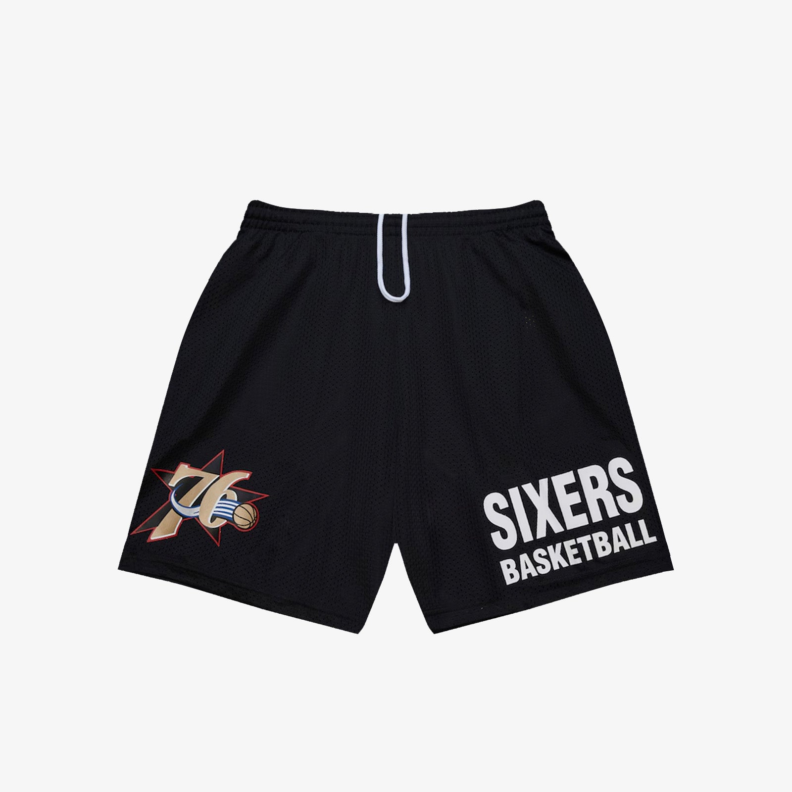 Black 76ers shorts 2025