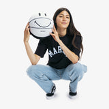 Smiley Balance Plush Basketball Pillow - White