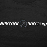 Wade Mirrored Logo Seersucker T-Shirt - Black