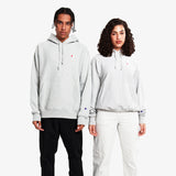 Reverse Weave Small C Hoodie - Silver Grey