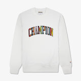 Lifestyle Jacquard Twill Pride Crew - White