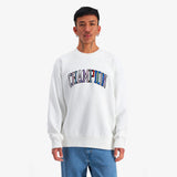 Lifestyle Jacquard Twill Pride Crew - White