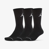 Jumpman Everyday Max Crew Socks (3 Pairs) - Black