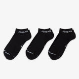 Jumpman Everyday Max No Show Socks (3 Pairs) - Black