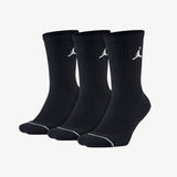 Jumpman Everyday Max Crew Socks (3 Pairs) - Black