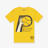 Indiana Pacers Vintage HWC Big Logo Colour Tee - Faded Yellow