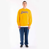Los Angeles Lakers Jersey Wordmark Crew Sweatshirt - Yellow