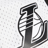 Los Angeles Lakers White Logo Swingman Shorts - Black