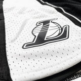 Los Angeles Lakers White Logo Swingman Shorts - Black