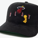 Miami Heat Back 2 Back Deadstock Snapback - Black