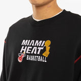 Miami Heat Basketball Crew Sweatshirt - Black