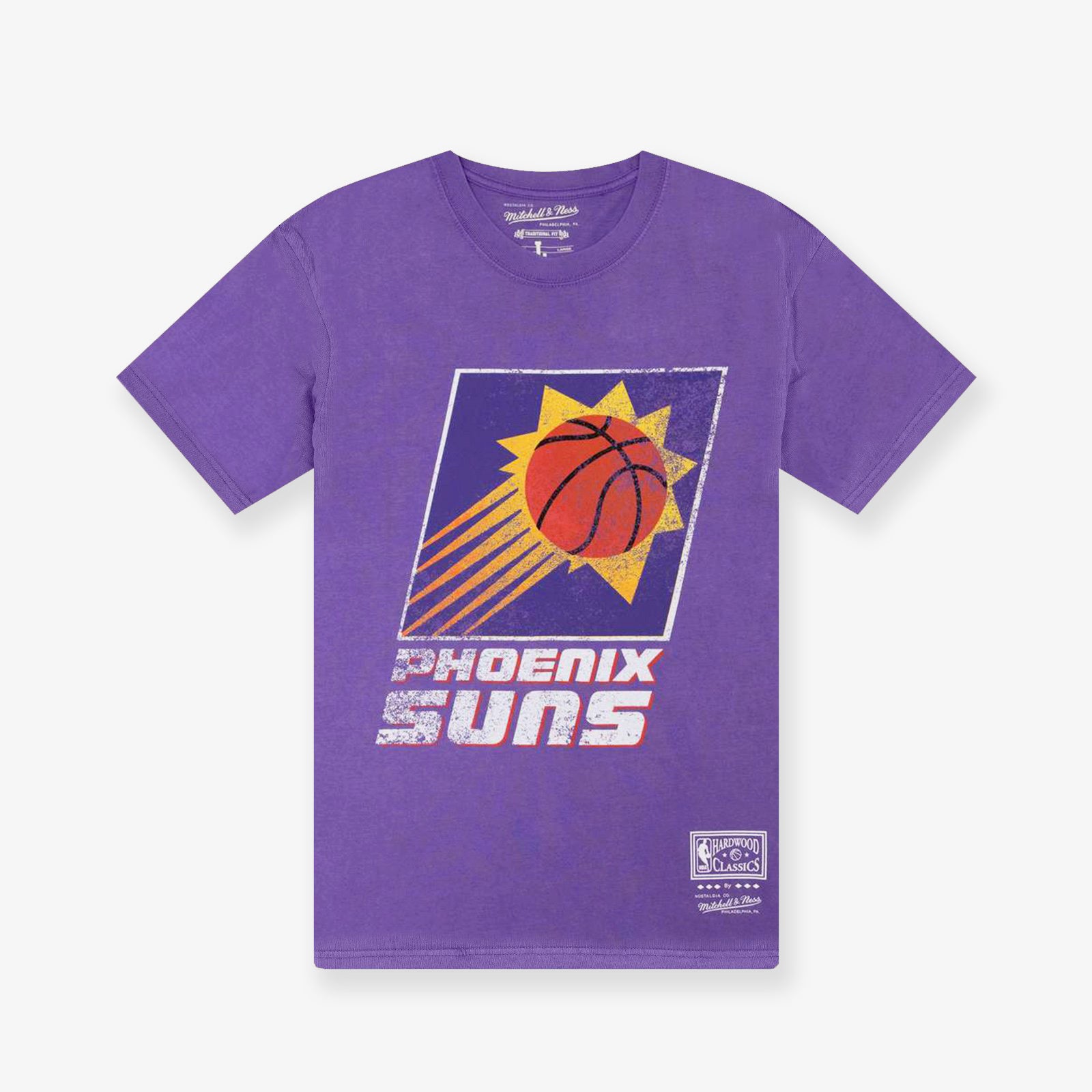 Phoenix Suns Vintage HWC Big Logo Colour Tee Faded Deep Purple Throwback